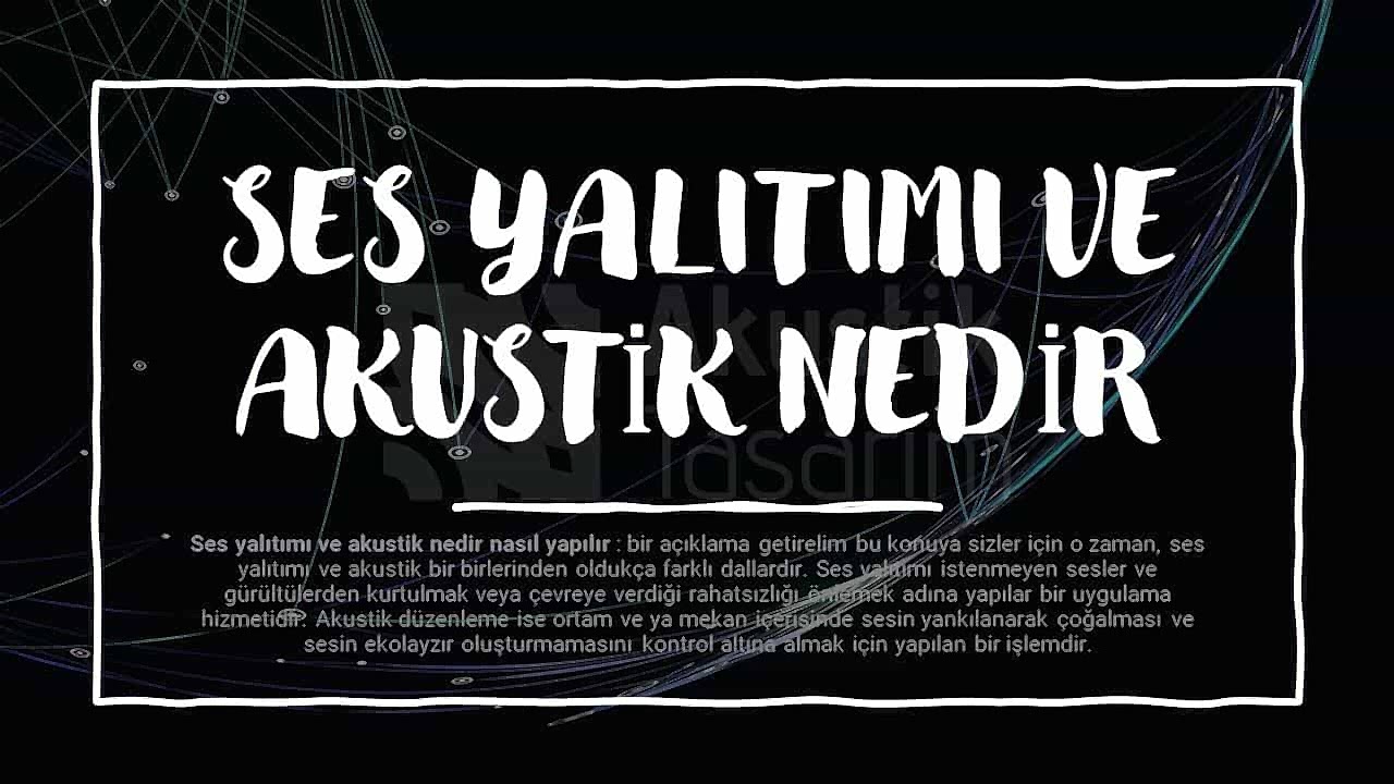Ses Yalıtımı Ve Akustik Nedir